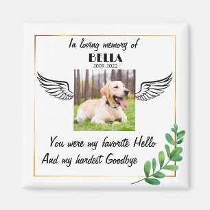 Personalized Pet Memorial Gift Loss of dog custom Magnet