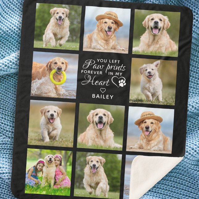 Personalized Pet Memorial Gift Pet Loss Keepsake Sherpa Blanket (Creator Uploaded)