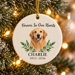 Personalized Pet Memorial Ornament with Photo, Dog