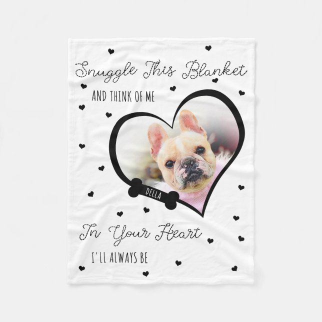 Personalized Pet Memorial Pet Loss | Photo Gift Fleece Blanket (Front)