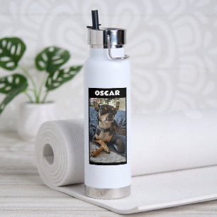 Personalized Pet Photo and Name Water Bottle