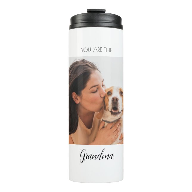 Personalized Pet Photo Dog Grandma Mother's Day Thermal Tumbler (Front)