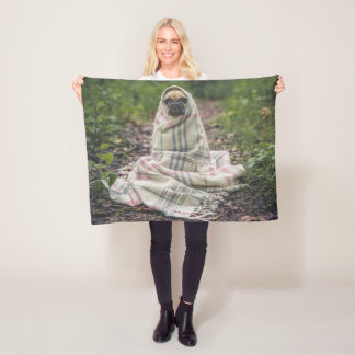 Personalized Pet Photo Fleece Blank Blanket