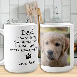 Personalized Pet Photo Funny Dog Dad Fathers Day Coffee Mug