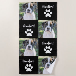 Personalized Pet Photo Gift, Dog Photo Beach Towel