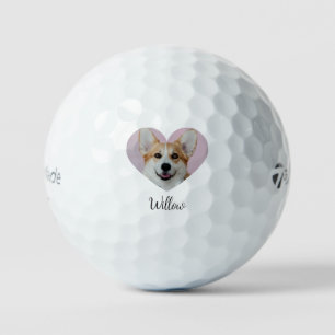 Personalized Pet Photo Heart-Shaped Custom Photo Golf Balls
