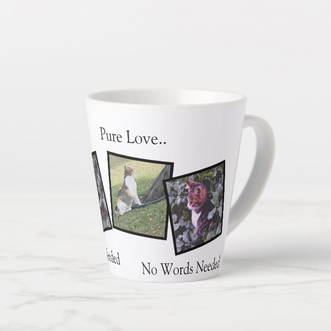 Personalized Pet Photo Latte Mug (Right Angle)