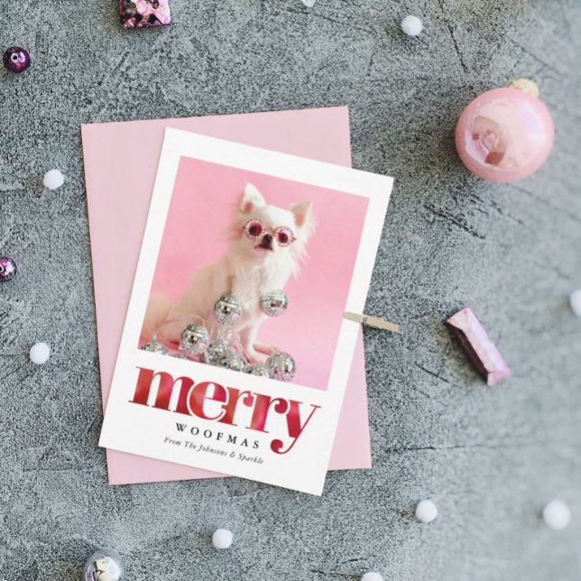 Personalized Pet Photo | Merry Woofmas Holiday Card (Creator Uploaded)