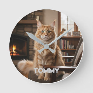 Personalized Pet Photo & Name Wall Clock