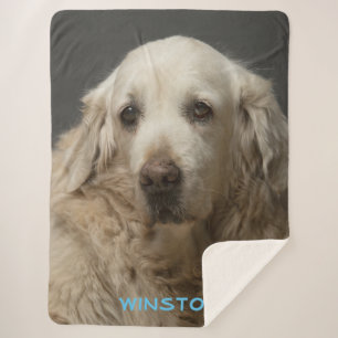 Personalized Pet Photo Sherpa Blanket