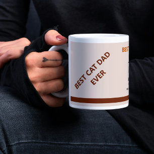 Personalized Pet Photo Text Fun Best Gift For Dad  Large Coffee Mug