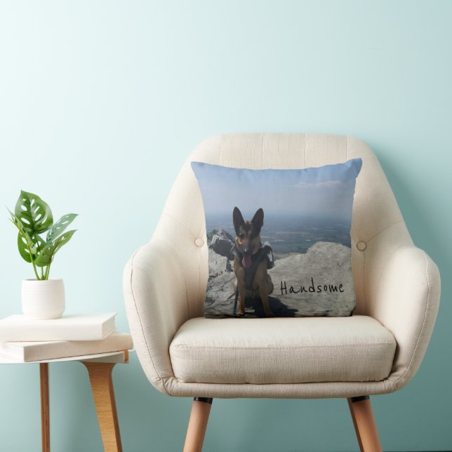 Personalized Pet Photo Throw Pillow (Chair)