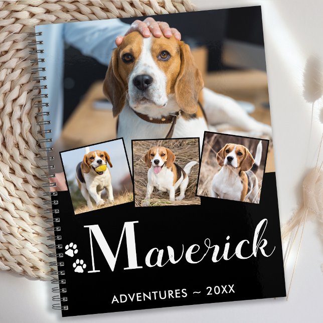 Personalized Pet Puppy Dog Monogram Name 5 Photo Planner (Creator Uploaded)