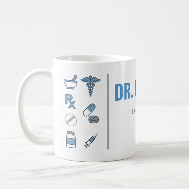 Personalized Pharmacist Mug | Modern Split Layout  (Left)