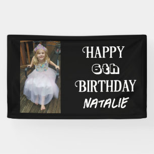 Personalized Photo and Age Happy Birthday Banner