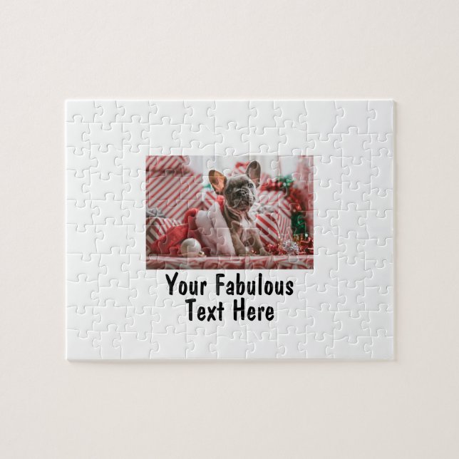 Personalized Photo and Text Jigsaw Puzzle (Horizontal)
