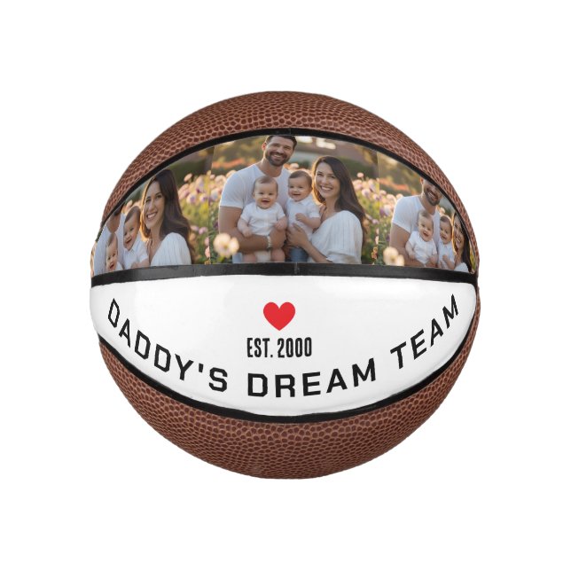 Personalized Photo and Text Mini Basketball (Front)