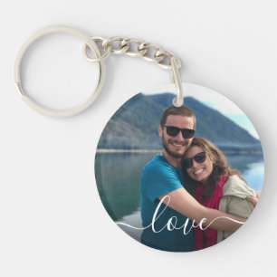 Personalized Photo and Text Photo Collage Key Ring