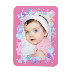Personalized Photo Baby Girl Under The Sea  Magnet