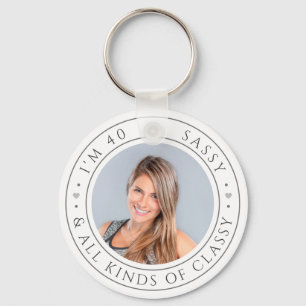 Personalized Photo Birthday Party Favors for Her Key Ring