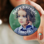 Personalized Photo button for Child's Birthday<br><div class="desc">Just upload your child's picture in the personalize area,  to this Happy Birthday button.</div>