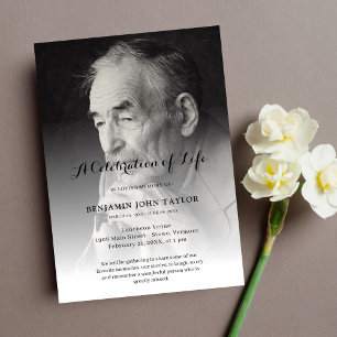 Personalized Photo Celebration of Life Funeral Invitation