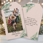 Personalized Photo Christmas gift tags<br><div class="desc">Merry Christmas/Merry Christmas,  photo,  gift day. Add your text / name and personalize your product quickly and easily.</div>