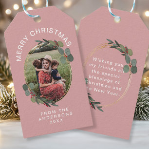 Personalized Photo Christmas gift tags