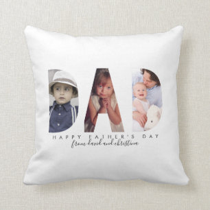 Personalized Photo Collage Gift for Father's Day Cushion
