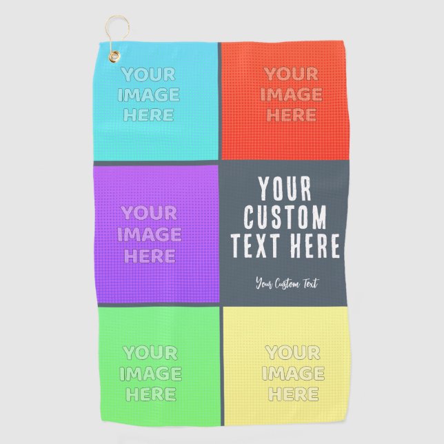 Personalized Photo Collage  Golf Towel (Front)
