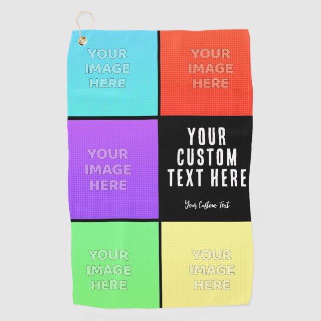 Personalized Photo Collage  Golf Towel (Front)