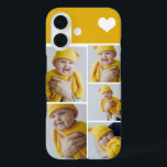 Personalized Photo Collage With Heart iPhone 16 Case<br><div class="desc">Make a Personalized Photo keepsake phone case with love heart detail from Ricaso - add your own photographs - photo collage keepsake gifts

available for many styles - choose your option in the drop down menu</div>