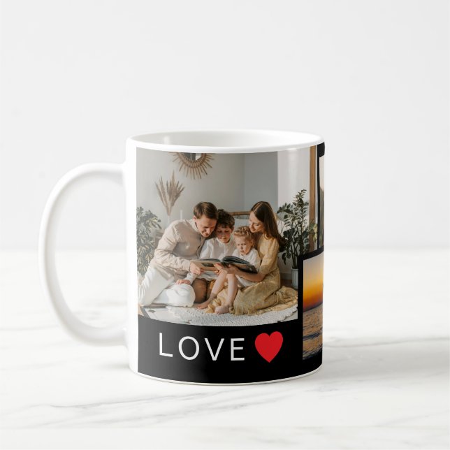Personalized Photo Collage with Heartfelt Message Coffee Mug (Left)