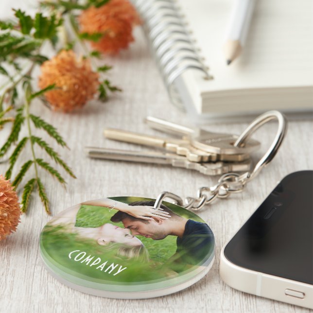 Personalized Photo, Company Name Key Ring (Front Right)