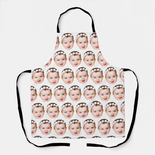 Personalized Photo Custom Face Gift Pet Lover Apron (Front)