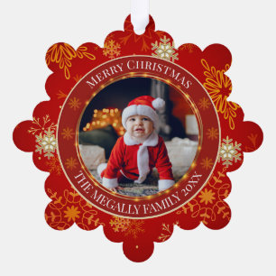 Personalized Photo Custom Family Christmas Tree Decoration Card