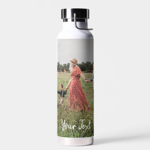 Personalized Photo & Custom Text Template  Water Bottle