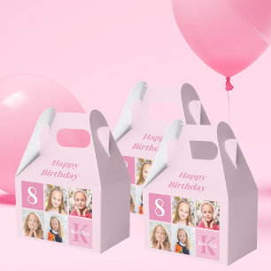 Personalized Photo Cute  Pink Girls Birthday Party Favour Box