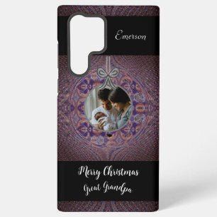 Personalized Photo Date Baby's First Christmas Samsung Galaxy Case