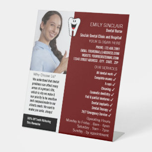 Personalized Photo, Dentistry, Dentist Advertising Pedestal Sign