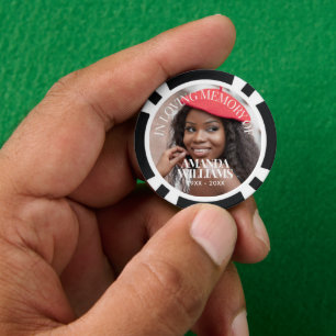 Personalized Photo Elegant Memorial Poker Chips