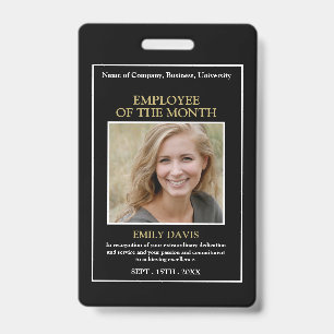 Personalized Photo - Employee Award ID Badge