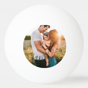 Personalized Photo Family Script  Ping Pong Ball