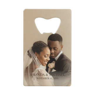 Personalized Photo Favor with Names & Wedding Date