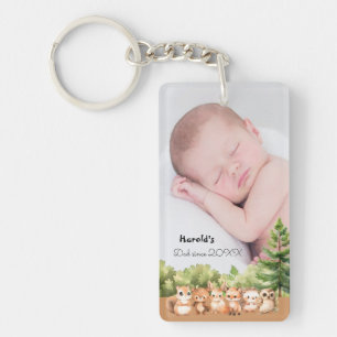 Personalized Photo First Fathers Day Key Ring