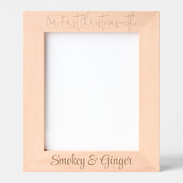 Personalized Photo Frame Cat's 1st Christmas, 8x10 (Front)
