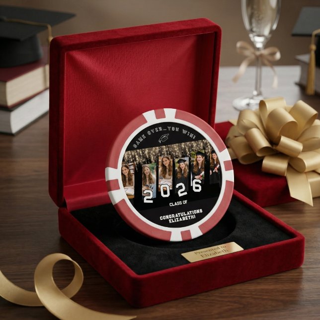 Personalized Photo Funny Gift Graduation  Poker Chips (Creator Uploaded)