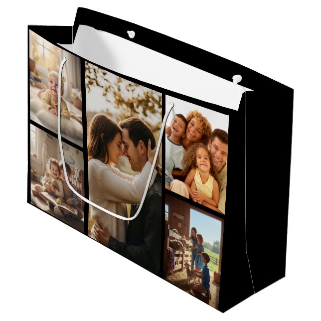Personalized Photo Gift Bag for Special Occasions (Front Angled)