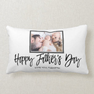 Personalized Photo Gift for Fathers Day Lumbar Cushion