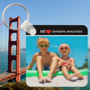 Personalized photo gift for Grandpa  from children Key Ring